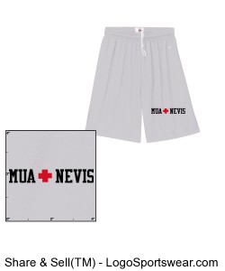 MUA Nevis Red Cross Mens Shorts 9" Inseam Design Zoom